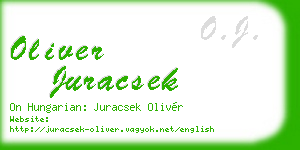 oliver juracsek business card